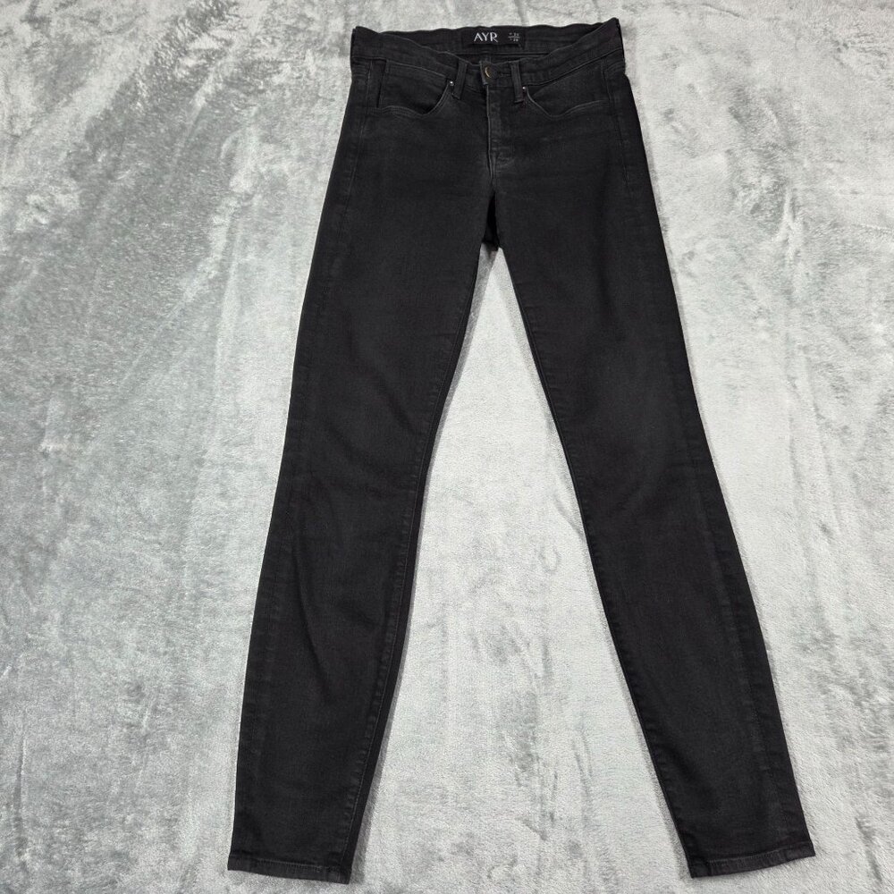AYR Jeans Womens 24 Black Skinny Stretch Denim